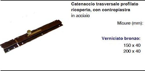 MASIDEF---Catenaccio-Trasversale-con-contropiastra-Bronzo-150x40mm