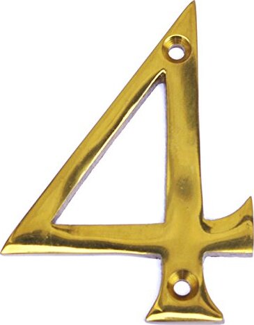 MASIDEF---CIVICO-IN-OTTONE-LUCIDO-8cm-N.-4