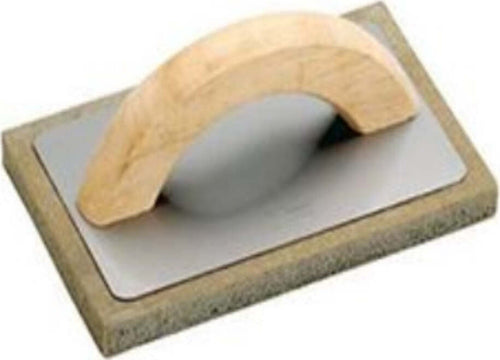 MASIDEF---FRATTAZZO-IN-ACCIAIO-INOX-CON GOMMAPIUMA-GRIGIA-E-MANICO-IN-LEGNO-14X21MM