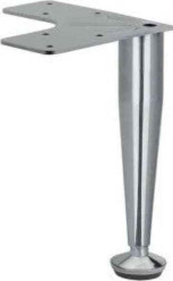 MASIDEF---PIEDINO-CONICO-IN-METALLO-CON-FLANGIA-TRIANGOLARE-H150-CROMO
