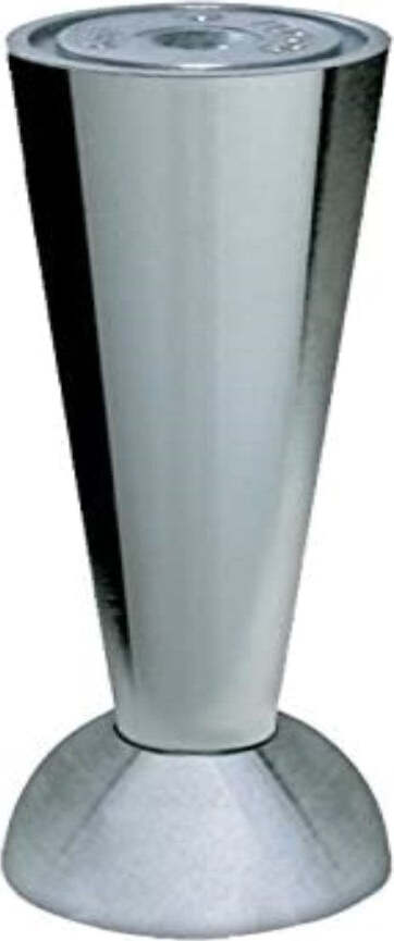 MASIDEF---PIEDINO-IN-METALLO-REGOLABILE-CON-BASE-BOMBATA---Ø45MM-H.130MM---FINITURA-CROMATA