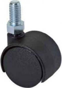 MASIDEF---RUOTA-GEMELLATA-CON-PERNO-IN-NYLON-NERO-M8X15mm-DIMETRO-40