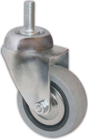 MASIDEF---RUOTA-PIROETTANTE-IN-GOMMA-GRIGIA-CON-PERNO-DIAMETRO-mm-100