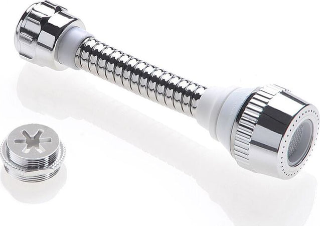 MASIDEF-AQUAE-T307892--ROMPIGETTO-CON-TUBO-FLEX-CROMATO-BIANCO-CON-ADATTATORE-MASCHIO/FEMMINA