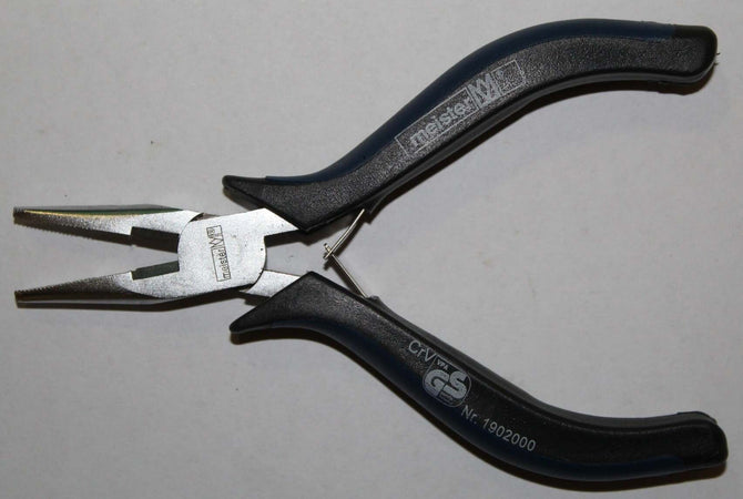 MASIDEF-MEISTER-PINZA-A-BECCHI-SEMITONDI-DIRITTI-PER-ELETTRONICA-130MM-IMPUGNATURA-BIMATERIALE-BLU/NERO