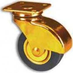 MASIDEF-RUOTA-IN-PVC-CON-PIASTRA-DIAMETRO-40MM-OTTONATA