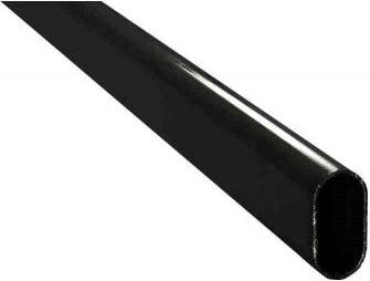MASIDEF--TUBO-PER-ARMADIO-OVALE-IN-METALLO-NERO-30X15MM-LUNGHEZZA-150CM
