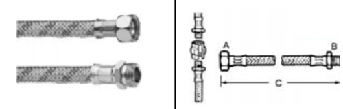 MASIDEF - ATTACCHINO INOX M3/8-F1/2 CM20