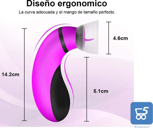 Massaggiatore a Ventosa per Stimolazione Femminile con 7 modalità di Suzione Ricaricabile a 3 Velocità