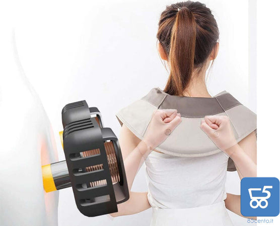 Massaggiatore Cervicale Elettrico a Percussione Sollievo Dolore Collo Spalla Multifunzione
