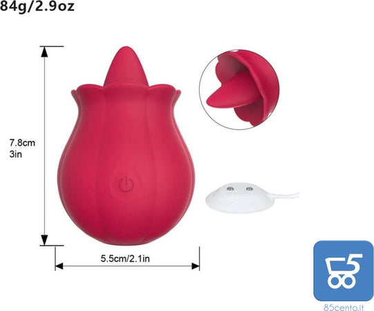 Massaggiatore Femminile Hot Joy Night Silenzioso Ricarica USB Colore Rosa