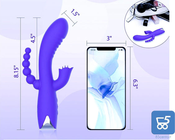 Massaggiatore Femminile Stimolatore Toy Gioco Adulti Relax Colore Viola