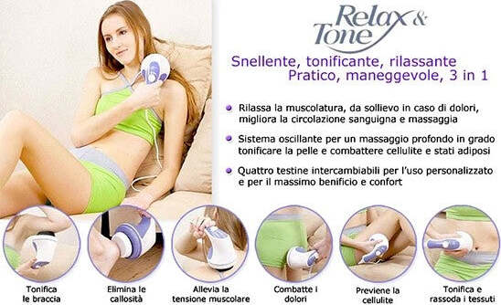 Massaggiatore Portatile Multiuso Relax Spin Tone Snellisce, Tonifica E Rilassa Salute e cura della persona/Benessere/Massaggi e relax/Massaggiatori elettrici/Massaggiatori elettrici manuali Trade Shop italia - Napoli, Commerciovirtuoso.it