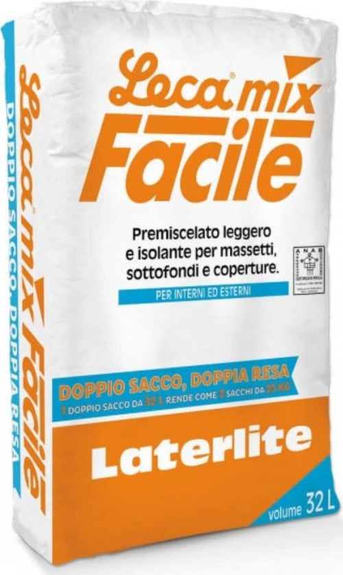 Massetto-Alleggerito-LecaMix-Facile-Sacchi-da-32-litri---Premiscelato-Leggero-per-Massetto-Interno/Esterno