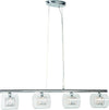 MASSIVE---Callas-Lampadario-Moderno,-in-Metallo,-con-4-Cilindri-in-Vetro,-Max-40-W