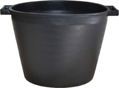 Mastellotto tondo in materiale plastico nero con manici Casa e cucina/Organizzazione interni/Rifiuti e riciclaggio/Secchi della spazzatura da esterni La Zappa - Altamura, Commerciovirtuoso.it