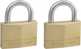 MASTER-LOCK---2-LUCCHETTI-IN-OTTONE-MASSICCIO---ARCO-ACCIAIO-CEMENTATO---50x25x7-MM