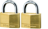 MASTER-LOCK---2-LUCCHETTI-IN-OTTONE-MASSICCIO---ARCO-ACCIAIO-TEMPERATO---40x22x6-MM