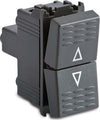 MASTER-PULSANTE-DOPPIO-1P/NO+1PNO-GRIGIO-ART.-31020