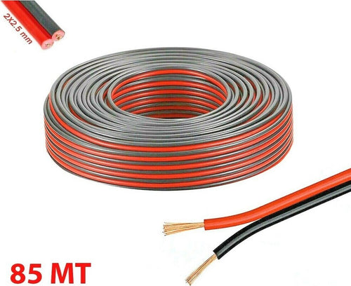 Matassa Cavo Audio 85mt Bipolare Per Impianto Stereo Casse Rosso E Nero 2x2,5 Mm Casa, arredamento e bricolage > Materiale Elettrico Trade Shop italia - Napoli, Commerciovirtuoso.it