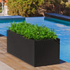 Vaso Cromia rettangolare per piante in resina Made in Italy 100 x 40 cm