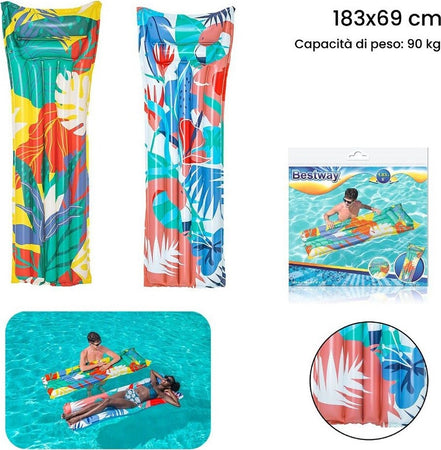 Materassino Gonfiabile Air Mat Multicolor 2 Tubi 183 X 69 Cm Fantasie Ass. 44033 Giochi e giocattoli/Sport e giochi all'aperto/Giochi aquatici e piscine per bambini/Canotti e gonfiabili galleggianti Trade Shop italia - Napoli, Commerciovirtuoso.it