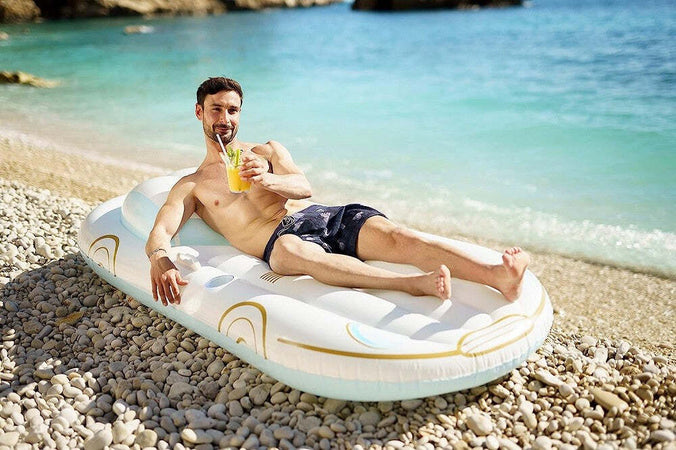 Materassino Gonfiabile Galleggiante Piscina 228x108cm Portabibite Maniglie 43651 Giochi e giocattoli/Sport e giochi all'aperto/Giochi aquatici e piscine per bambini/Canotti e gonfiabili galleggianti Trade Shop italia - Napoli, Commerciovirtuoso.it