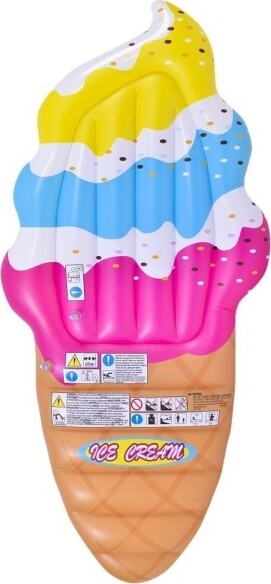 Materassino-Isola-Gonfiabile-Cono-Gelato-In-Pvc-Mare-Piscina-170-X-79cm