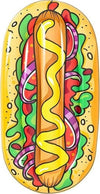 Materassino-Isola-Gonfiabile-Stampa-Hot-Dog-Pvc-Mare-Piscina-190-X-109-Cm