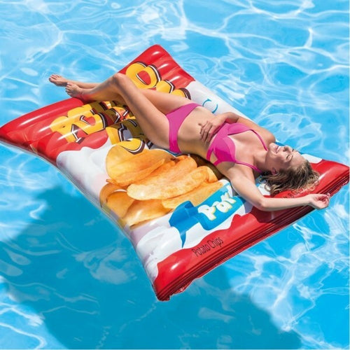 Materassino-Isola-Gonfiabile-Stampa-Patatine-Chips-In-Pvc-Mare-Piscina-178x140cm