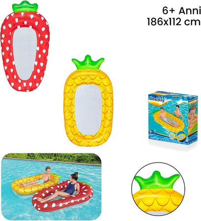 Materasso Canotto Lounge Sweet Summer Ananas 186x112cm / Fragola 178x103cm 43644 Giochi e giocattoli/Sport e giochi all'aperto/Giochi aquatici e piscine per bambini/Canotti e gonfiabili galleggianti Trade Shop italia - Napoli, Commerciovirtuoso.it