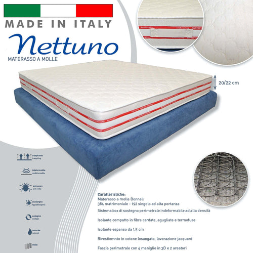 Materasso Matrimoniale 160x190 Alto 22 Cm A Molle Bonnel Ortopedico Antiacaro Casa e cucina/Arredamento/Camera da letto/Materassi e basi letto/Materassi Trade Shop italia - Napoli, Commerciovirtuoso.it