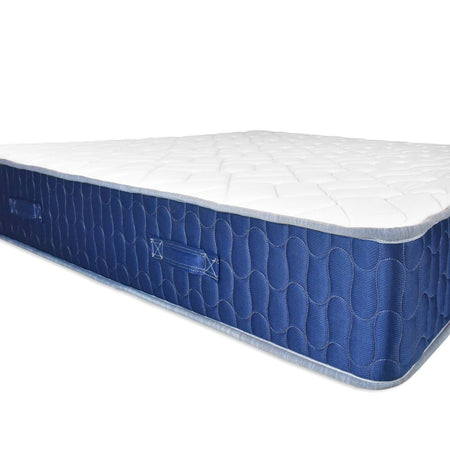 Materasso matrimoniale Palladio con bordo blu 160x190x25 H cm. in schiuma poliuretanica e memory non sfoderabile