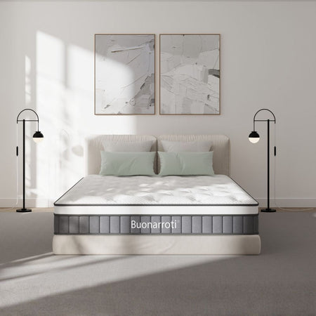 Materasso matrimoniale Pici con tessuto a maglia e molle insacchettate 160x190x21H cm.