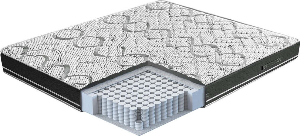 Materasso-Molle-Insacchettate-Una-piazza-e-mezza,-alto-22-cm---Rivestimento-Carbon.-|-Jolie-MiaSuite