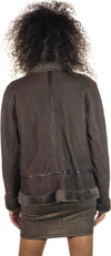 Matilde---Giacca-Donna-Marrone-in-vero-montone-Shearling-effetto-scamosciato