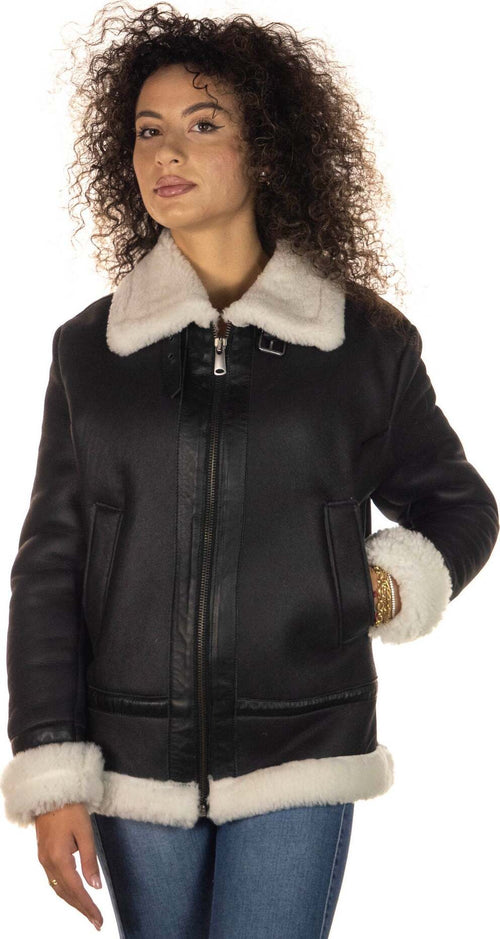 Matilde---Giacca-Donna-Nera-in-vero-montone-Shearling