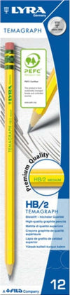 Matita di grafite Temagraph - gradazione HB - con gommino - Lyra - scatola 12 matite Cancelleria e prodotti per ufficio/Penne matite scrittura e correzione/Matite/Matite di legno Eurocartuccia - Pavullo, Commerciovirtuoso.it