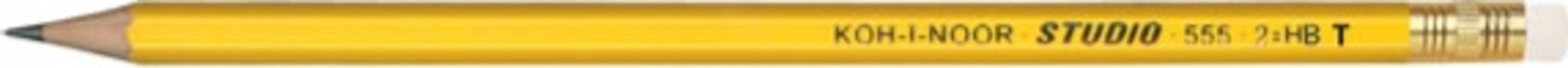 Matita in grafite Studio H555T - gradazione HB - con gommino Koh I Noor - conf. 12 pezzi Cancelleria e prodotti per ufficio/Penne matite scrittura e correzione/Matite/Matite di legno Eurocartuccia - Pavullo, Commerciovirtuoso.it