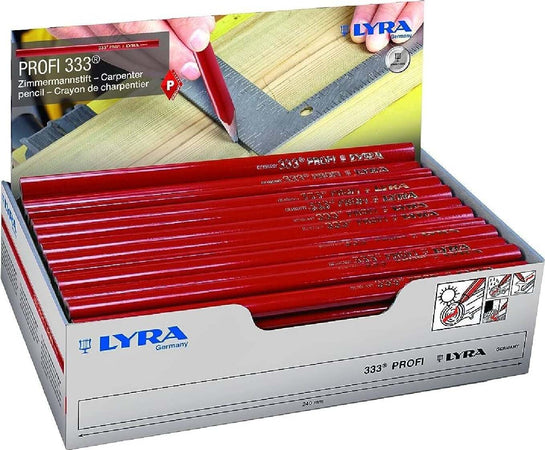 Matita rossa per falegname a punta tenera di alta qualità lunga 30 cm Fai da te/Utensili elettrici e a mano/Strumenti di misura e layout/Matite per falegname La Zappa - Altamura, Commerciovirtuoso.it