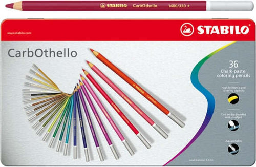 Matite colorate CarbOthello - tratto 4 40 mm - colori assortiti - Stabilo - astuccio in metallo 36 pezzi Giochi e giocattoli/Attività creative/Accessori per disegnare e colorare/Gessetti Eurocartuccia - Pavullo, Commerciovirtuoso.it