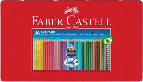Matite colorate Colour Grip - acquerellabili - Faber Castell - astuccio in metallo 36 pezzi Giochi e giocattoli/Attività creative/Accessori per disegnare e colorare/Pennelli Eurocartuccia - Pavullo, Commerciovirtuoso.it