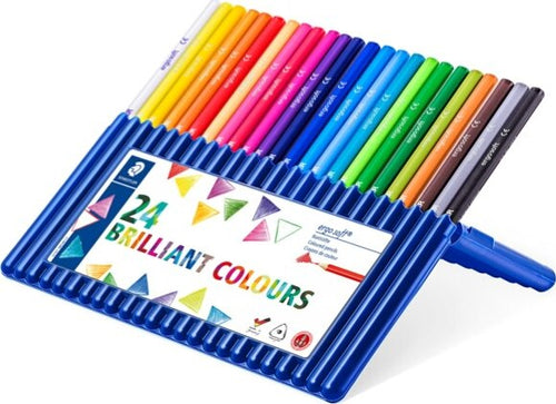 Matite colorate Ergo Soft - diametro mina 3 mm - colori assortiti - Staedtler - astuccio 24 pezzi Giochi e giocattoli/Attività creative/Accessori per disegnare e colorare/Pennelli Eurocartuccia - Pavullo, Commerciovirtuoso.it