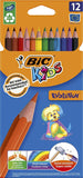 Matite Colorate in Resina senza Legno Bic Kids Evolution Ecolutions Confezione da 12 Matite Colori Assortiti Giochi e giocattoli/Attività creative/Accessori per disegnare e colorare/Pastelli Scontolo.net - Potenza, Commerciovirtuoso.it