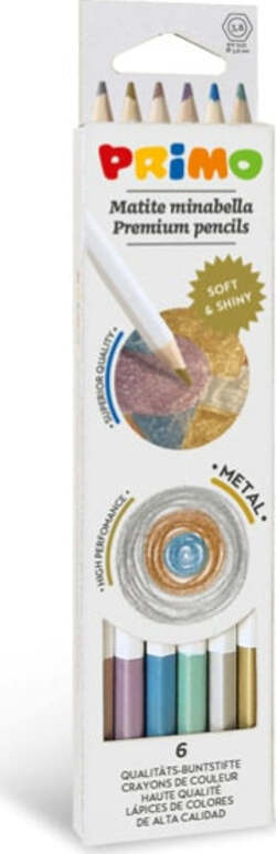 Matite colorate Minabella - diametro mina 3 8 mm - colori metallizzati assortiti - astuccio 6 pezzi Giochi e giocattoli/Attività creative/Accessori per disegnare e colorare/Pennelli Eurocartuccia - Pavullo, Commerciovirtuoso.it