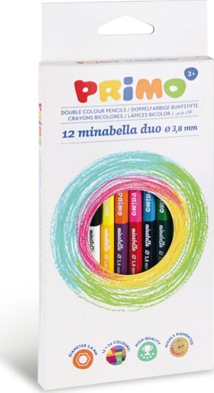 Matite colorate Minabella - doppiocolore - diametro mina 3 8 mm - Primo - astuccio 12 pezzi Giochi e giocattoli/Attività creative/Accessori per disegnare e colorare/Pennelli Eurocartuccia - Pavullo, Commerciovirtuoso.it