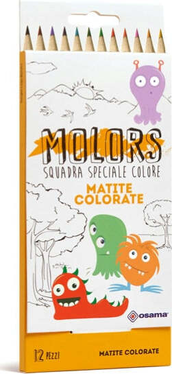 Matite colorate Molors - colori assortiti - Osama - astuccio 12 pezzi Giochi e giocattoli/Attività creative/Accessori per disegnare e colorare/Pennelli Eurocartuccia - Pavullo, Commerciovirtuoso.it