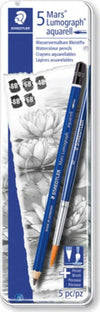 Matite in grafite acquerellabili + pennello Mars Lumograph - gradazione 4B - gradazione 6B (x2) - gradazione 8B (x2) - Staedtler - astuccio metallo 5 matite + 1 pennello Cancelleria e prodotti per ufficio/Penne matite scrittura e correzione/Matite/Matite di legno Eurocartuccia - Pavullo, Commerciovirtuoso.it