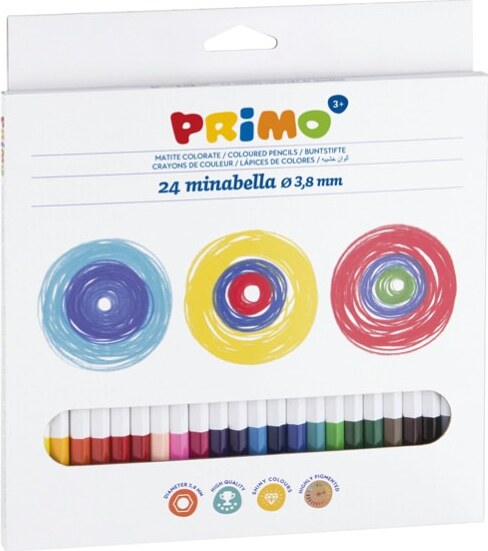 Matite Minabella - diametro 3 8 mm - Primo - conf. 24 pezzi Giochi e giocattoli/Attività creative/Accessori per disegnare e colorare/Pennelli Eurocartuccia - Pavullo, Commerciovirtuoso.it