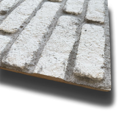 CAPPOTTO esterno - interno isolante in STYROFOAM 3D spess.2cm (120x50cm) con resine e malta mattoni Bianco provenza
